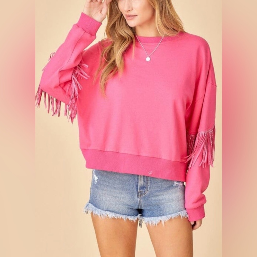 Main Strip Pink Top-NWT